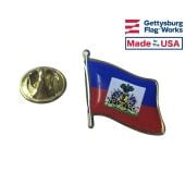 Haiti (Seal Design) Lapel Pin (Single Waving Flag)