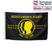Hand Sewn Hostage and Wrongful Detainee Flag - Full Appliqué