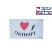 I Love Fishing Boat Flag