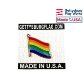 Pride Lapel Pin (Single Waving Flag)