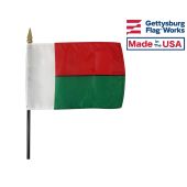 Madagascar Stick Flag - 4x6"