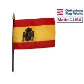 Spain Stick Flag (with Seal)