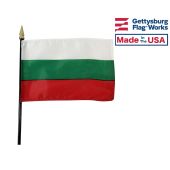 Bulgaria Stick Flag - 4x6"