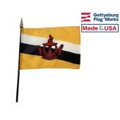 Brunei Stick Flag - 4x6"
