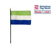 Sierra Leone Stick Flag - 4x6"