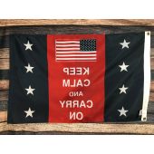 Keep Calm & Carry On Flag-2x3' Header & Grommets