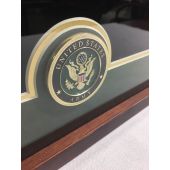 U.S. Flag Display Case with U.S. Army Medallion