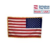 US AMERICAN INDOOR FLAG WITH FRINGE