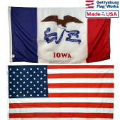 Iowa & Battle-Tough® American Flag Combo Pack