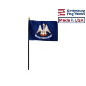 Louisiana State Stick Flag - 4x6"
