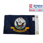 8x12" Navy Boat Flag, Double Sided