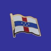 Netherlands Antilles Lapel Pin (Single Waving Flag)