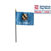 Oklahoma State Stick Flag - 4x6"