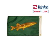 12x18" Chain Pickerel Flag - Fishing Boat Flag 