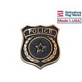 3" Police Memorial Bronze Medallion - Adhesive Backed 3" Diameter (approx. sizing)
