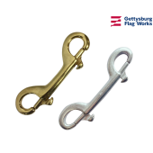 DOUBLE ENDED FLAG SNAPS IN STAINLESS STEEL OR BRASS