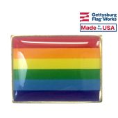 Rainbow Pride Rectangle Lapel Pin