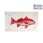 12x18" Red Drum "Red Fish" Flag - Sport Fishing Boat Flag