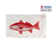 12x18" Red Drum "Red Fish" Flag - Sport Fishing Boat Flag