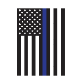 Thin Blue Line Garden Flag