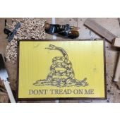"Gadsden" Hand-Made Wood Carving Wall Art
