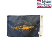 walleye fish flag front