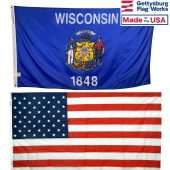 Wisconsin & Battle-Tough® American Flag Combo Pack