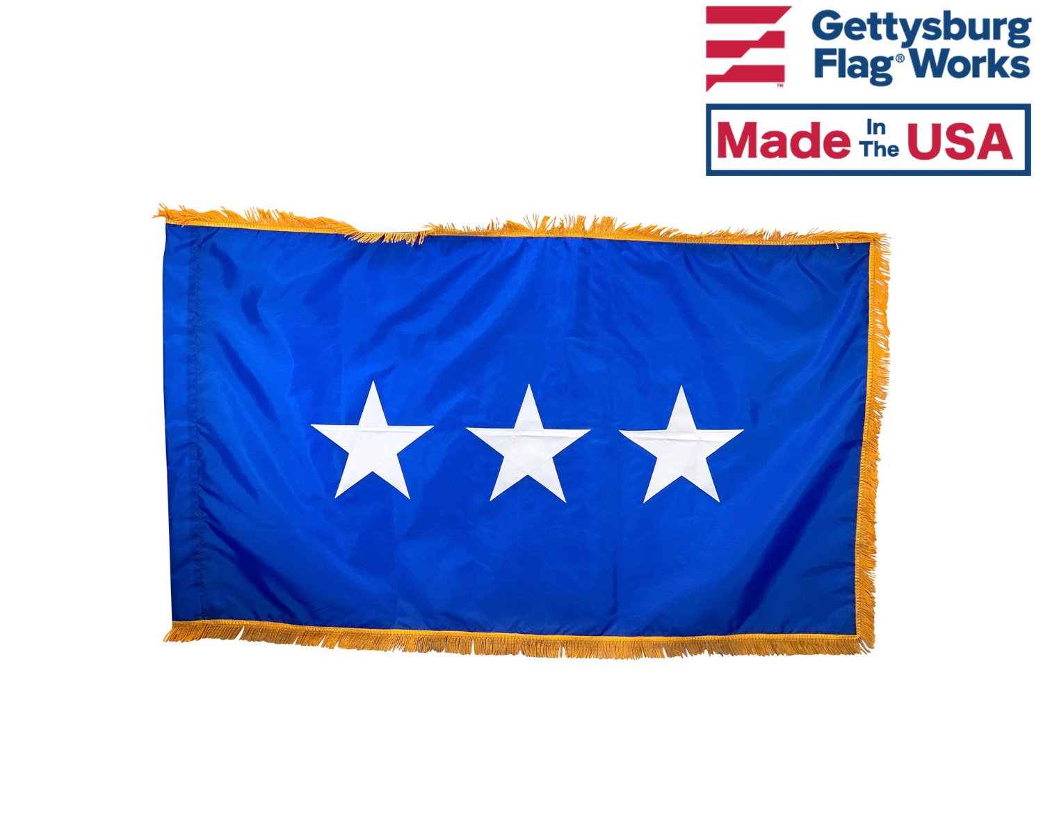 希少　米陸軍　中将旗（Lieutenant General / 3スター）実物品 Air Force Lieutenant (3 Star) General - Indoor Air Force Officer Flag