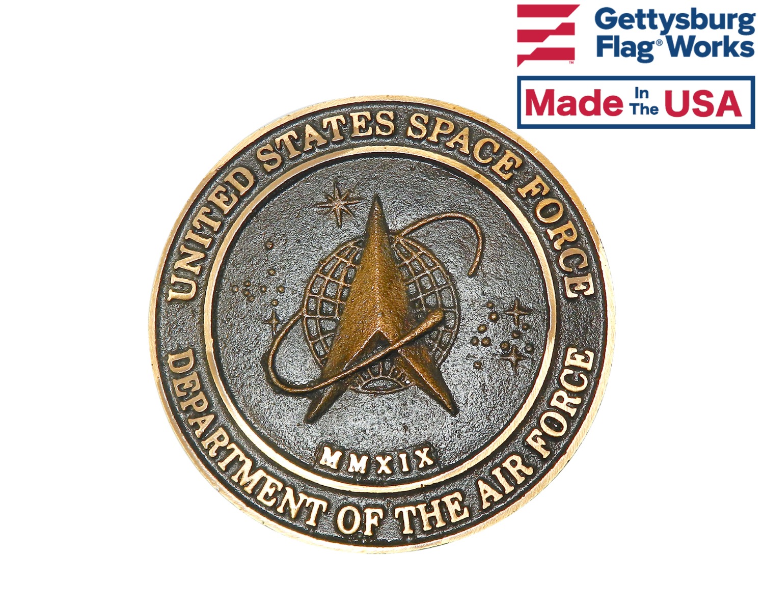 Space Force Bronze Grave Marker