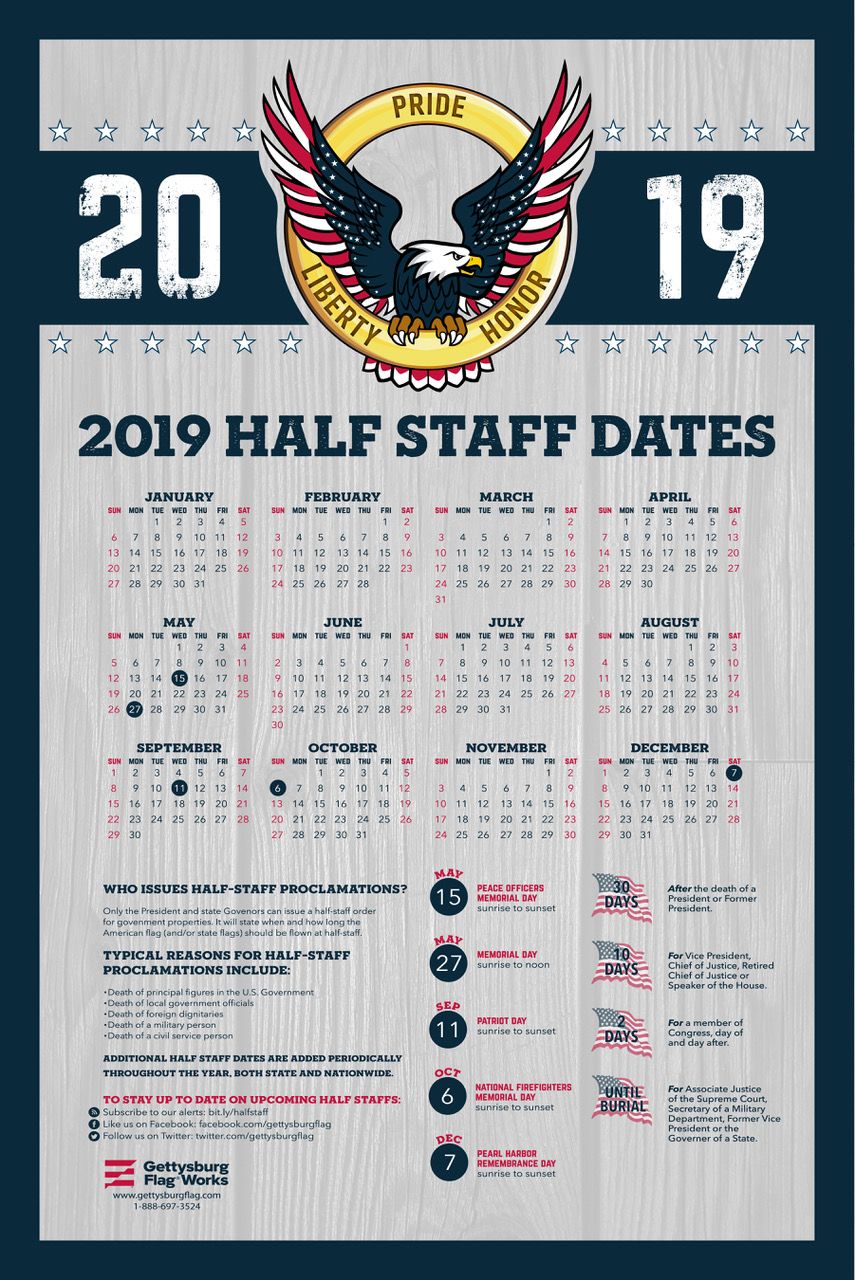 2019 HalfStaff Calendar
