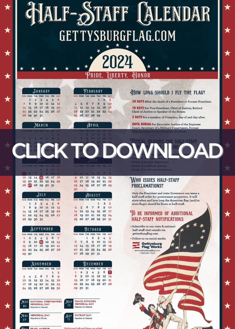 Half Staff Calendar 2024