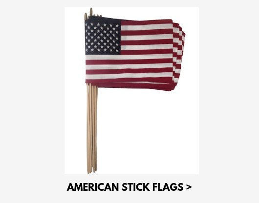 30  4x6 Small AMERICAN MADE US Stick Flags USA!! Bulk Wholesale hand held USA