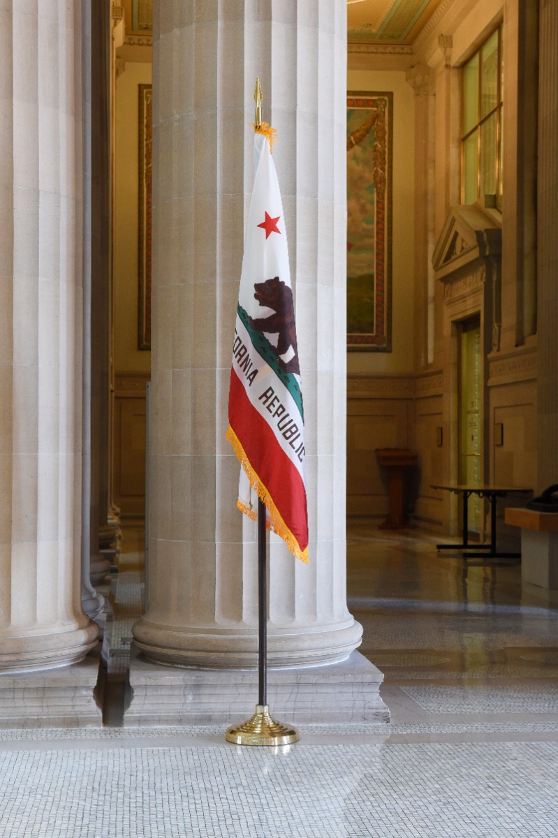 california flag for indoor display